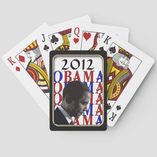 Jeu De Cartes Barack Obama 2012 Black Frame Bicycle® Play (dos)