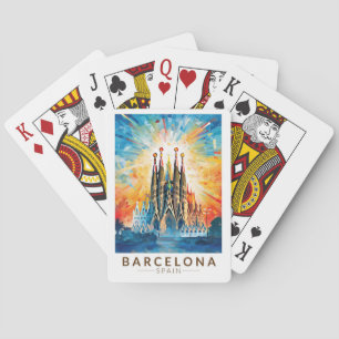 Jeu De Cartes Barcelone Espagne La Sagrada Familia Travel Art