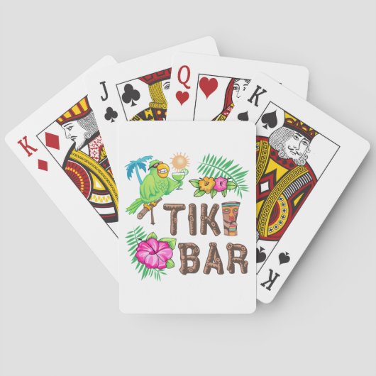 JEU DE CARTES BARRE TROPICALE TIKI (dos)