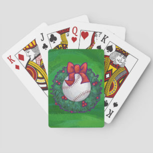 Jeu De Cartes Baseball dans la couronne de Noël