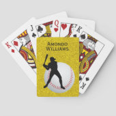Jeu De Cartes Baseball et Silhouetted Player personnalisent (dos)