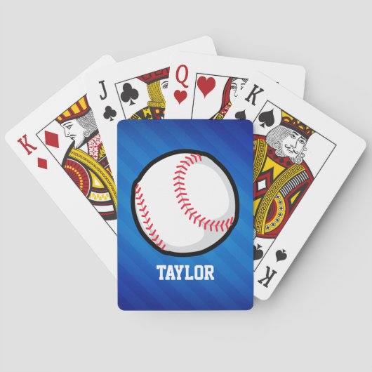 Jeu De Cartes Baseball; Royal Blue Stripes (dos)
