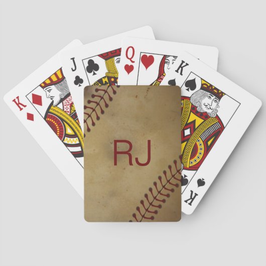 Jeu De Cartes Baseball vintage avec nom (dos)