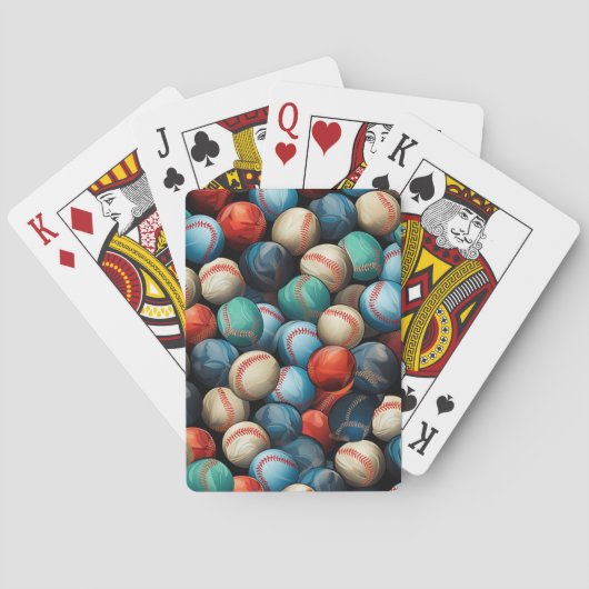 Jeu De Cartes Baseballs multicolores (dos)