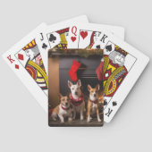 Jeu De Cartes Basenji au coin du feu Noël (dos)
