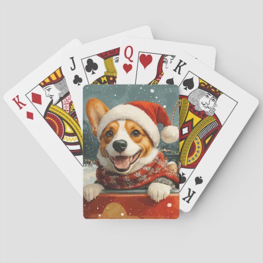 Jeu De Cartes Basenji Dog Roller Dessous de verre Noël (dos)