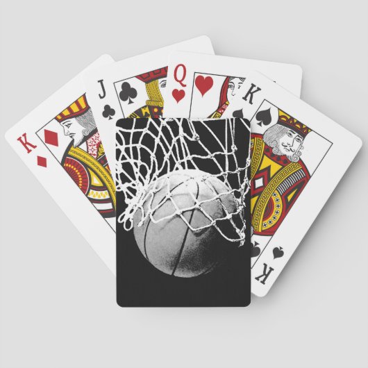 Jeu De Cartes Basket-ball noir et blanc (dos)