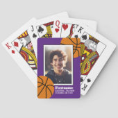 Jeu De Cartes Basketball Photo Ajouter Votre Nom - Peut Modifier (dos)