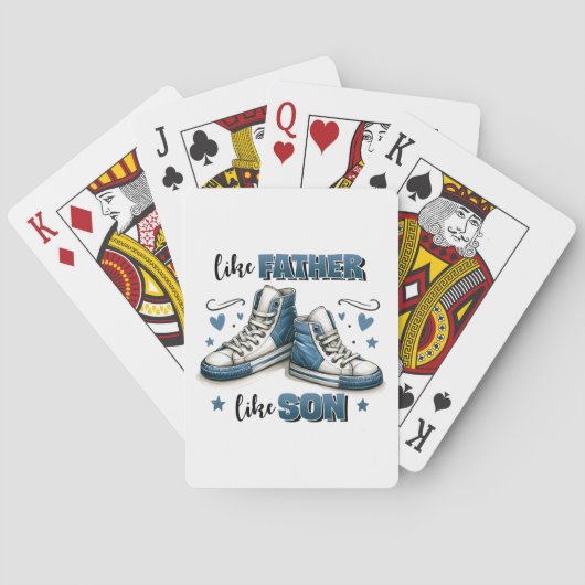 Jeu De Cartes Baskets Bleus Comme Père, Comme Fils (dos)