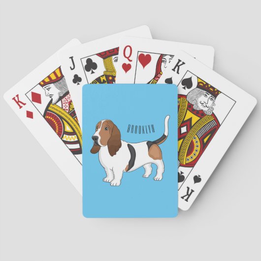 Jeu De Cartes Basset hound dessin de chien (dos)