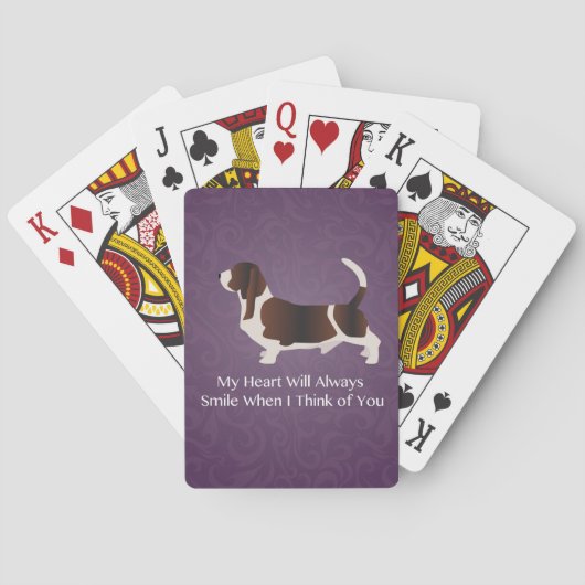 Jeu De Cartes Basset Hound Penser à votre design (dos)