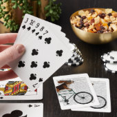 Jeu De Cartes Basset Hound sur vélo (In Situ)