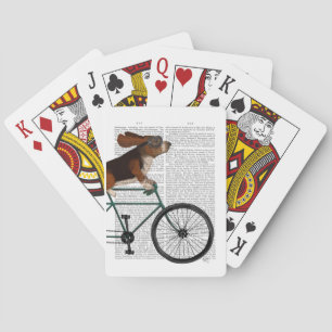 Jeu De Cartes Basset Hound sur vélo