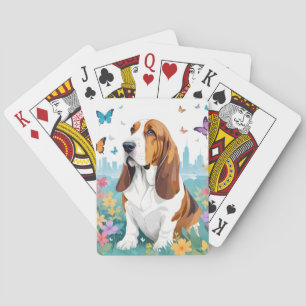Jeu De Cartes Basset Hound Vintage Animal Nature City Street Art