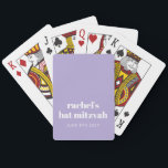 Jeu De Cartes Bat mitzvah de lavande violet moderne Faveur perso<br><div class="desc">Lavande violette moderne Bat mitzvah Personnalisé Favoriser la lecture des cartes</div>