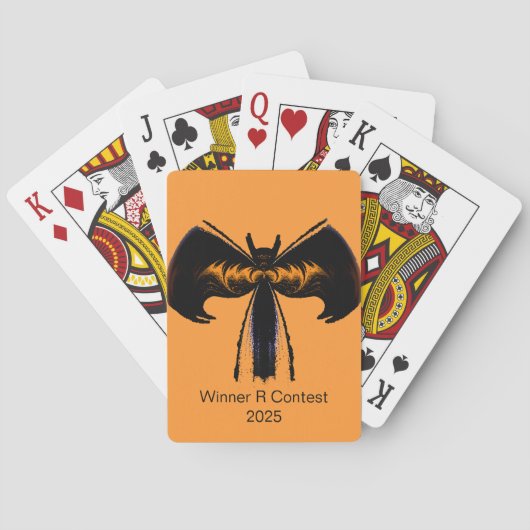 Jeu De Cartes Bat Wings Orange Custom (dos)