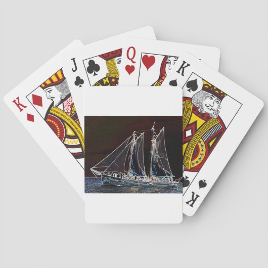 Jeu De Cartes Bateau à voile - Photo Abstraite (dos)
