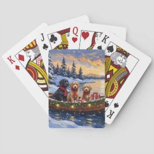 Jeu De Cartes Bateau de Noël Bernedoodle pour les Fêtes