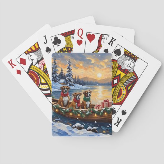 Jeu De Cartes Bateau de Noël Boxer Fêtes (dos)