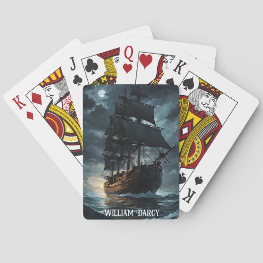 Jeu De Cartes Bateau fantôme au clair de lune (dos)