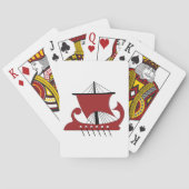Jeu De Cartes Bateau Viking Longship Silhouette Drakkar (dos)