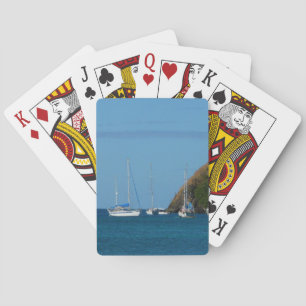 Jeu De Cartes Bateaux à voile dans la baie Blancs et Bleus Nauti