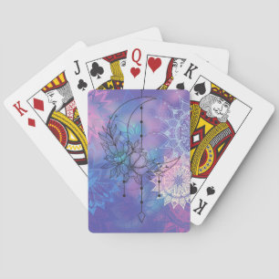 Jeu De Cartes batik mandala et lune