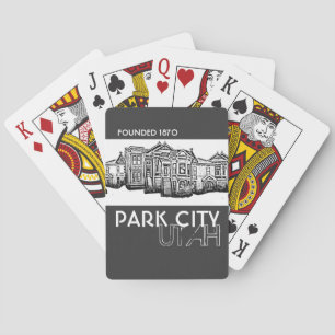 Jeu De Cartes Bâtiments de la vieille ville de Park City Utah jo