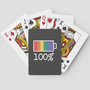 Jeu De Cartes Batterie 100% Gay Funny LGBT Pride Mois Égalité