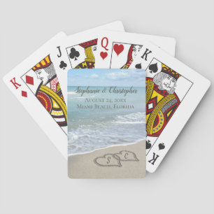 Jeu De Cartes Beach Wedding Hearts