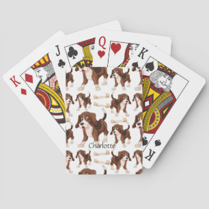 Jeu De Cartes Beagle chien transparent motif Nom personnalisé
