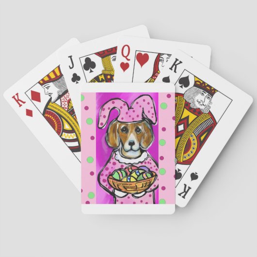 JEU DE CARTES BEAGLE DE PÂQUES (dos)