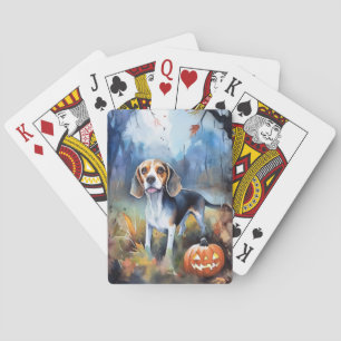 Jeu De Cartes Beagle Halloween avec citrouilles effrayant