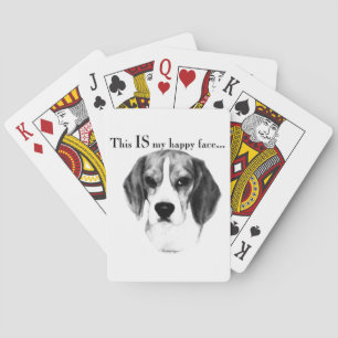 Jeu De Cartes Beagle Joyeux Visage; Joyeux Beagle; Beagle grinch