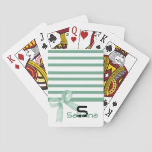 Jeu De Cartes Beau Aquarelle Mint Bw Stripes