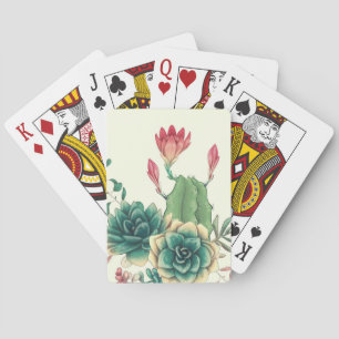 Jeu De Cartes Beau Cactus À Fleur