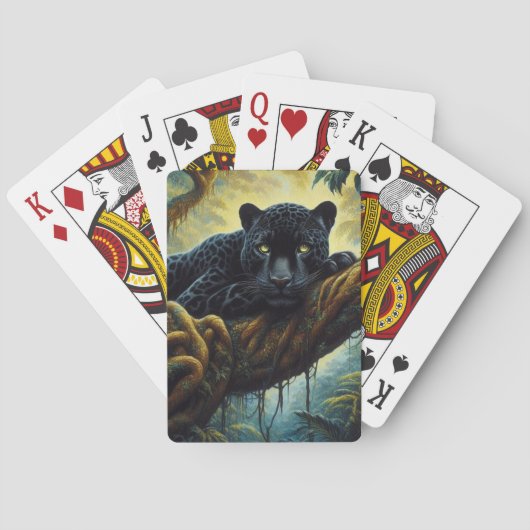 Jeu De Cartes Beau Jaguar noir (dos)