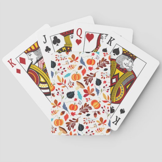 Jeu De Cartes Beau Motif d'automne (dos)