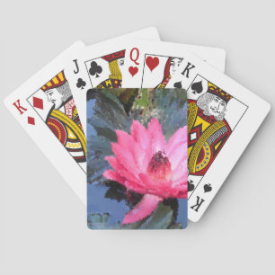 Jeu De Cartes Beau Nénuphar rouge rose violet
