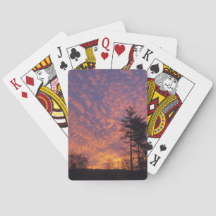 Jeu De Cartes Beau nuages rose orange Photo