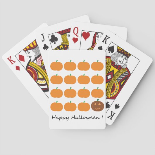 Jeu De Cartes Beau Patch Citrouille Halloween (dos)