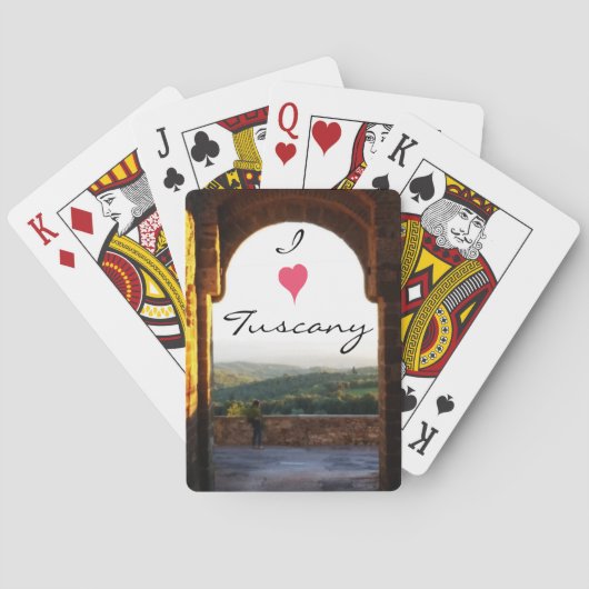 Jeu De Cartes Beau paysage toscan à travers une arche de pierre (dos)