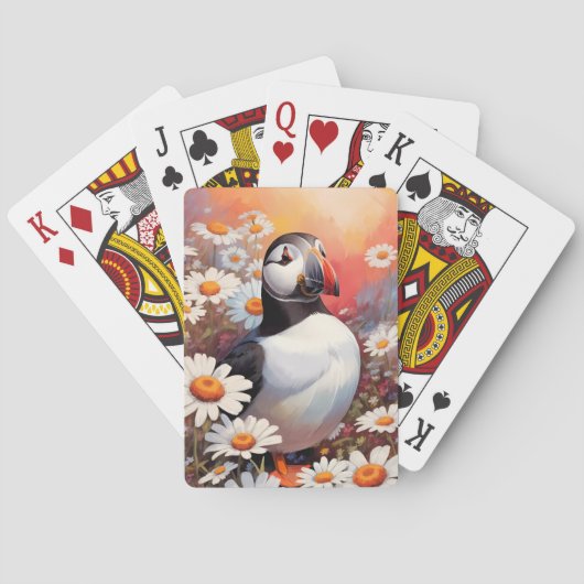 Jeu De Cartes Beau Puffin Dans Le Champ Maisy (dos)