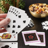 Jeu De Cartes Beau rose Bleu Blanc Coeurs d'amour Design (In Situ)