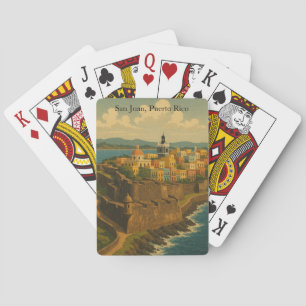 Jeu De Cartes Beau San Juan Porto Rico Retro Art