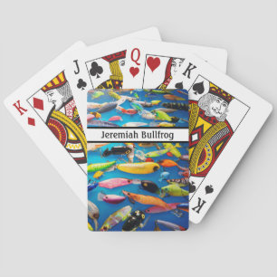 Jeu De Cartes Beaucoup de leurres de pêche colorés Personnaliser