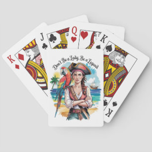 Jeu De Cartes Beauté du boucaner pirate féminin sur le pont