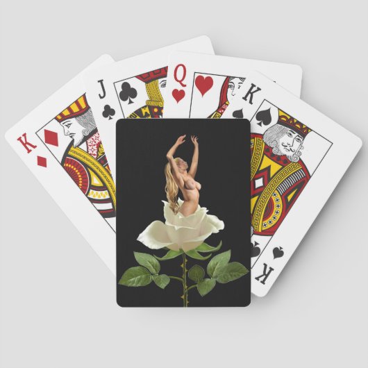 JEU DE CARTES BEAUTÉ DU ROSE BLANC (dos)