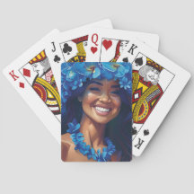 Beauté en Blue Playing Cartes