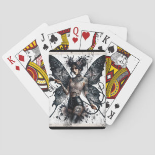 Jeu De Cartes Beauté foncée Gothique asiatique Fée Tatouages & W